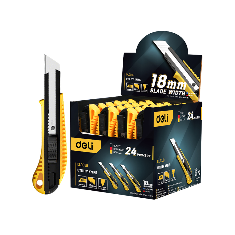 Нож строительный Deli YS EDL003B