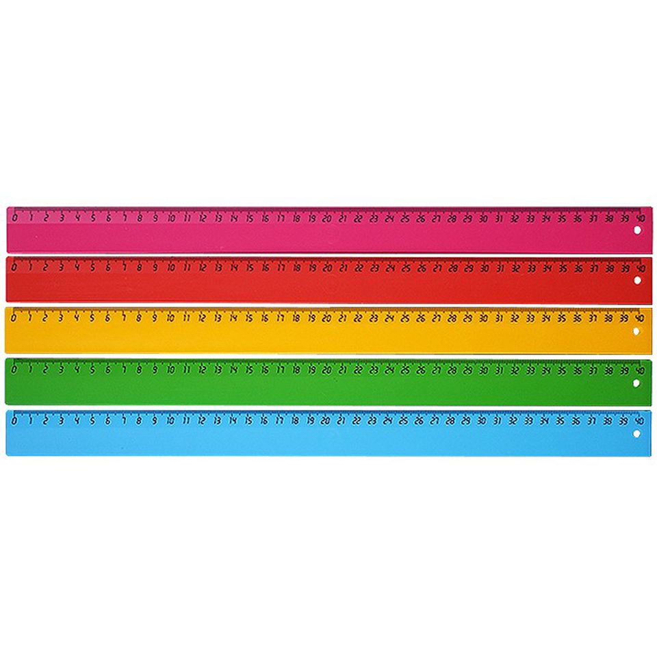 Линейка "Юни", 40 см, ассорти