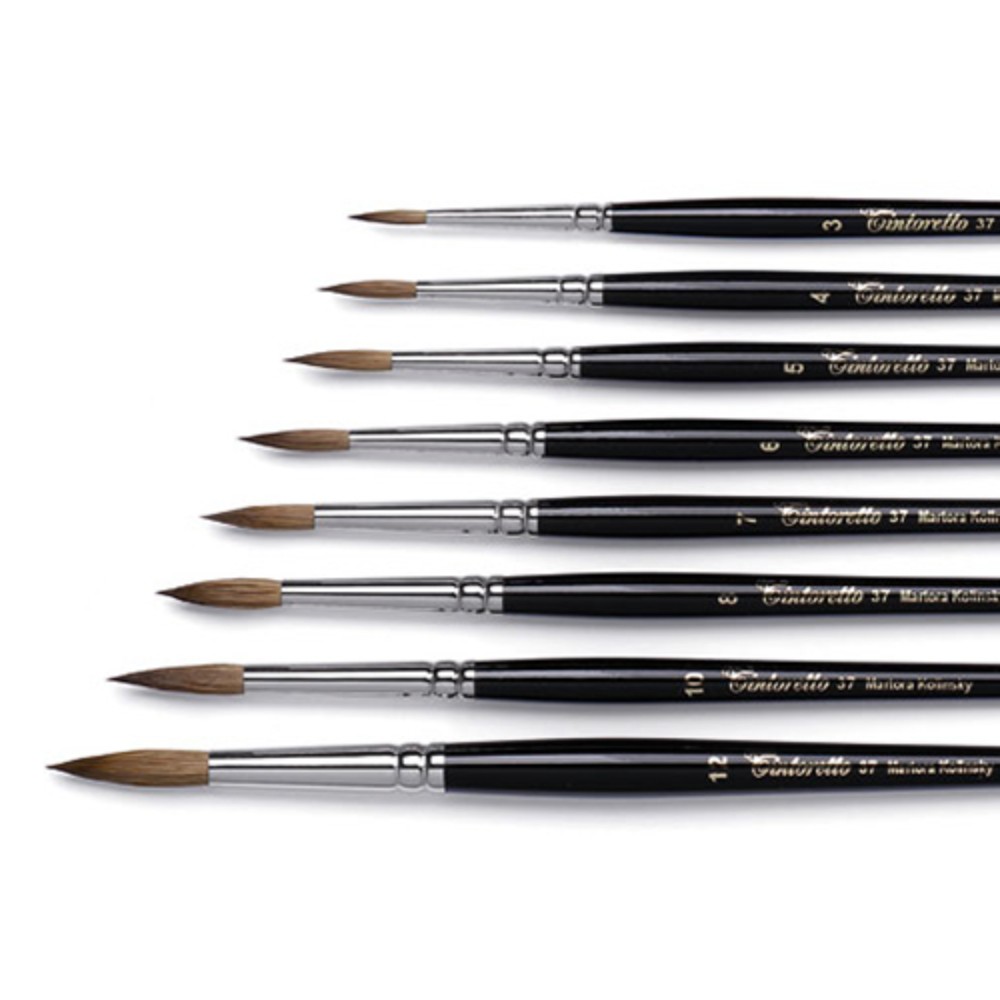 Кисть для рисования "Tintoretto  Martora Kolinsky SIB", сибирский колонок, круглая, №10 - 3