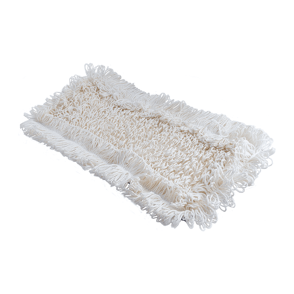 Насадка для плоской швабры, 100х10 см,  хлопок, полиэстер, петельная, карманы