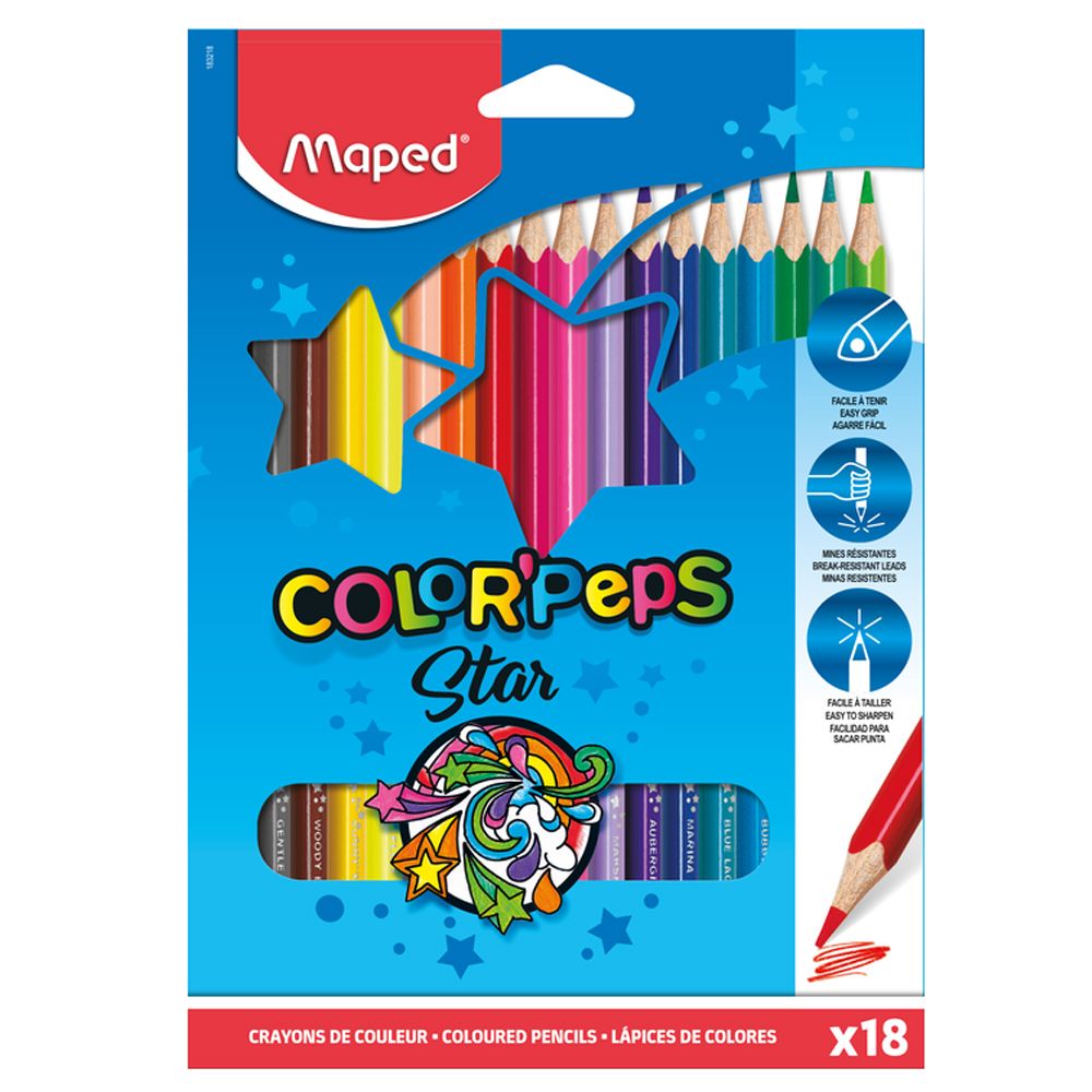 Цветные карандаши Maped "Color Peps", 18 цветов