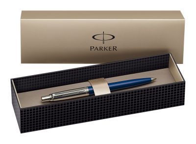 Ручка шариковая автоматическая "Parker Jotter Royal Blue CT", 1.0 мм, синий, серебристый, стерж. синий - 5