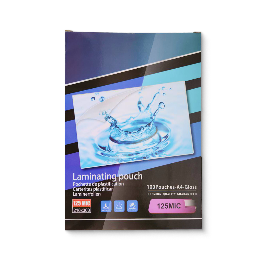 Пленка для ламинирования, А4, 125 мкм, 100 шт, глянцевая