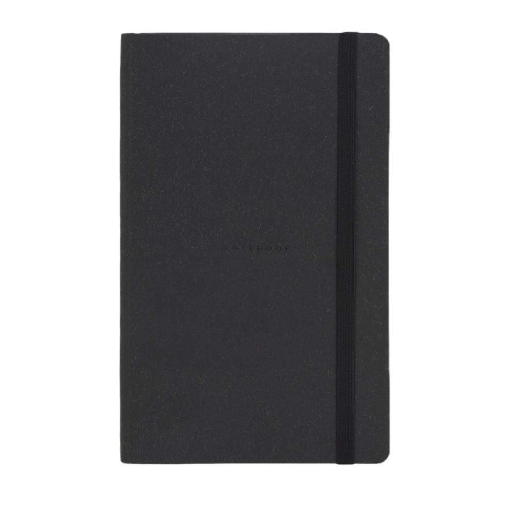 Блокнот "Wool & cotton", А5, 96 листов, линейка, черный