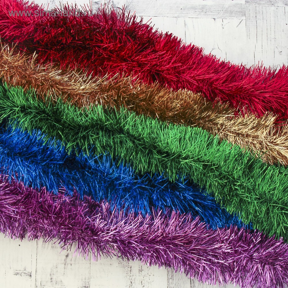 Гирлянда-мишура "Классик", d9 см х 2 м, ассорти