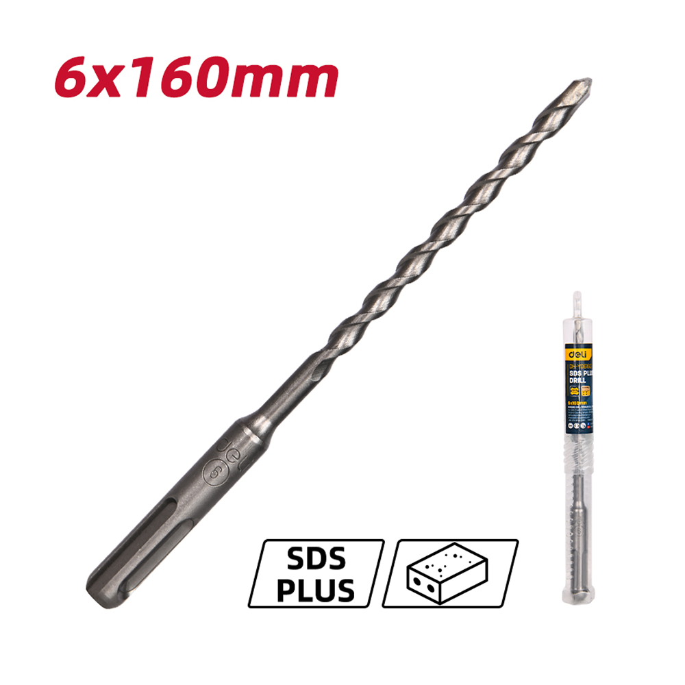Бур по бетону Deli YS EDH-Y06160, 6 x 160 мм, SDS-PLUS - 3