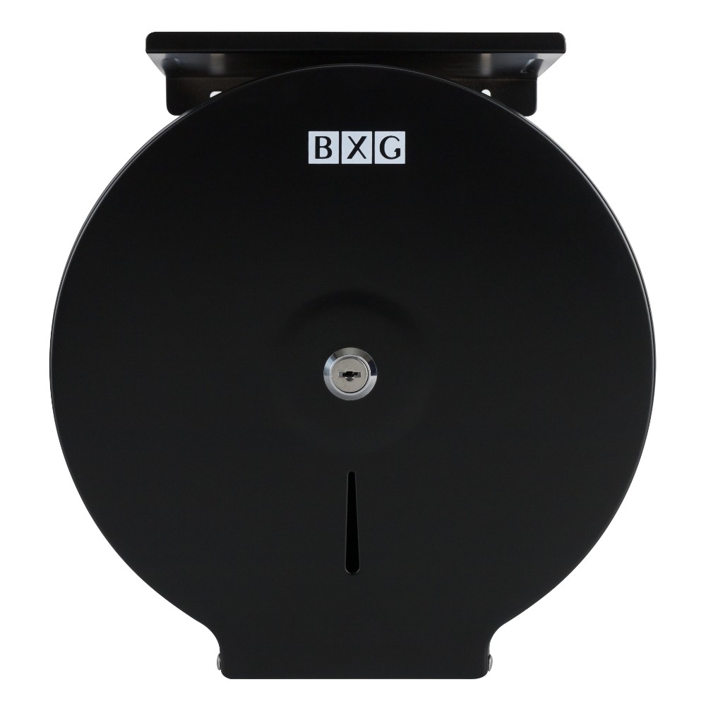 Диспенсер BXG-PD-5005B для туалетной бумаги в средних и больших рулонах, металл, черный, матовый - 5