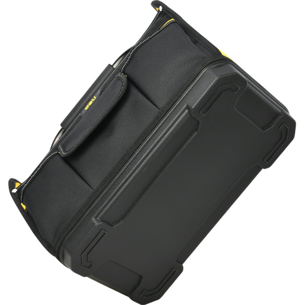 Сумка для инструментов Deli YS EDL586111, 420х210х380 мм, открытая, ткань Oxford, черный, желтый - 3
