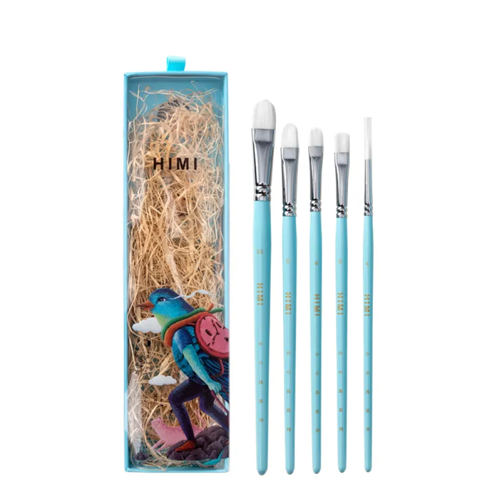 Набор кистей для рисования "Himi Little Bird", синтетика, 5 шт