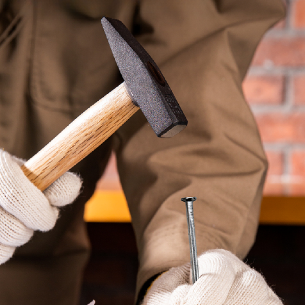 Молоток слесарный Deli YS DL442200, 0.2 кг, деревянная рукоятка - 3