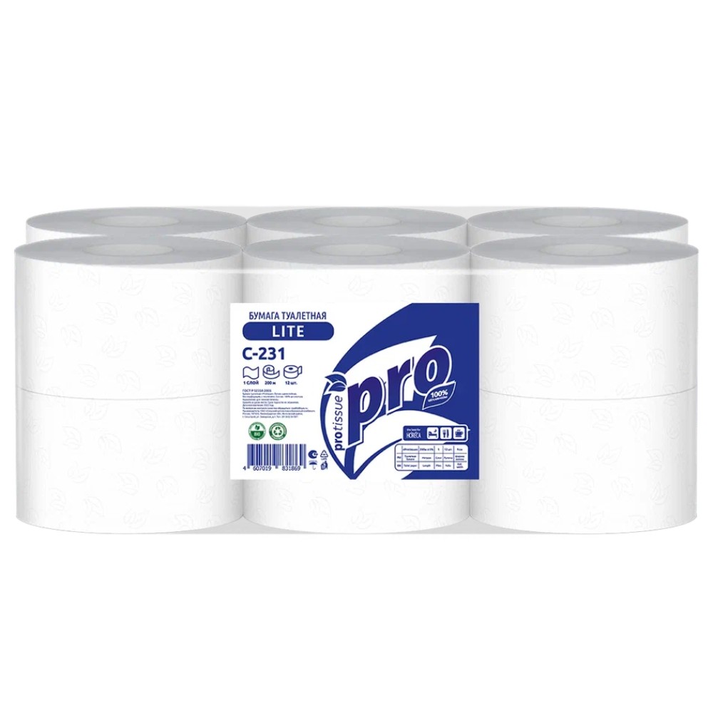 Бумага туалетная PROtissue, 200м