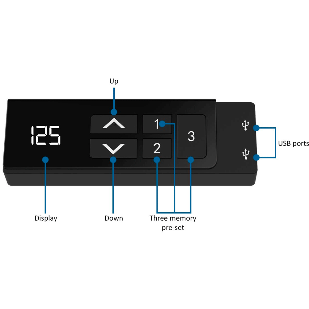 Стол с электроприводом двухмоторный "WellDesk", Bluetooth - 3