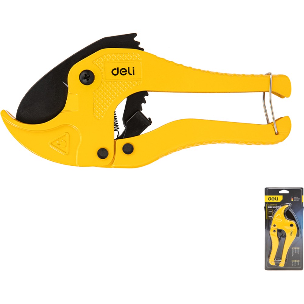 Труборез для пластиковых труб Deli YS EDL350042, 0-42 мм, желтый - 2