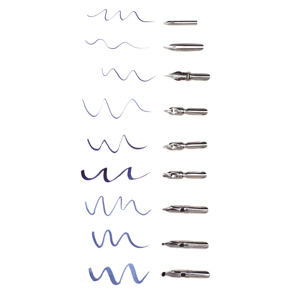 Набор перьев для каллиграфии "Малевичъ", с держателем, 9 шт.