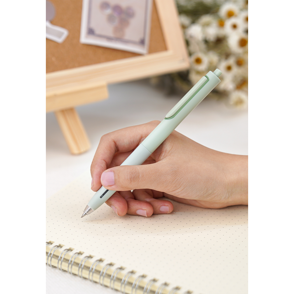 Ручка гелевая "Space Up", 0,5 мм, зеленый, стерж. черный