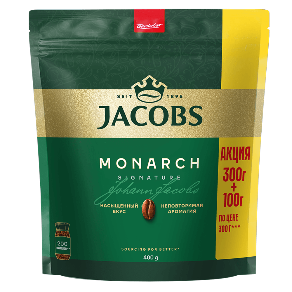 Кофе "Jacobs Monarch", растворимый, 400 г