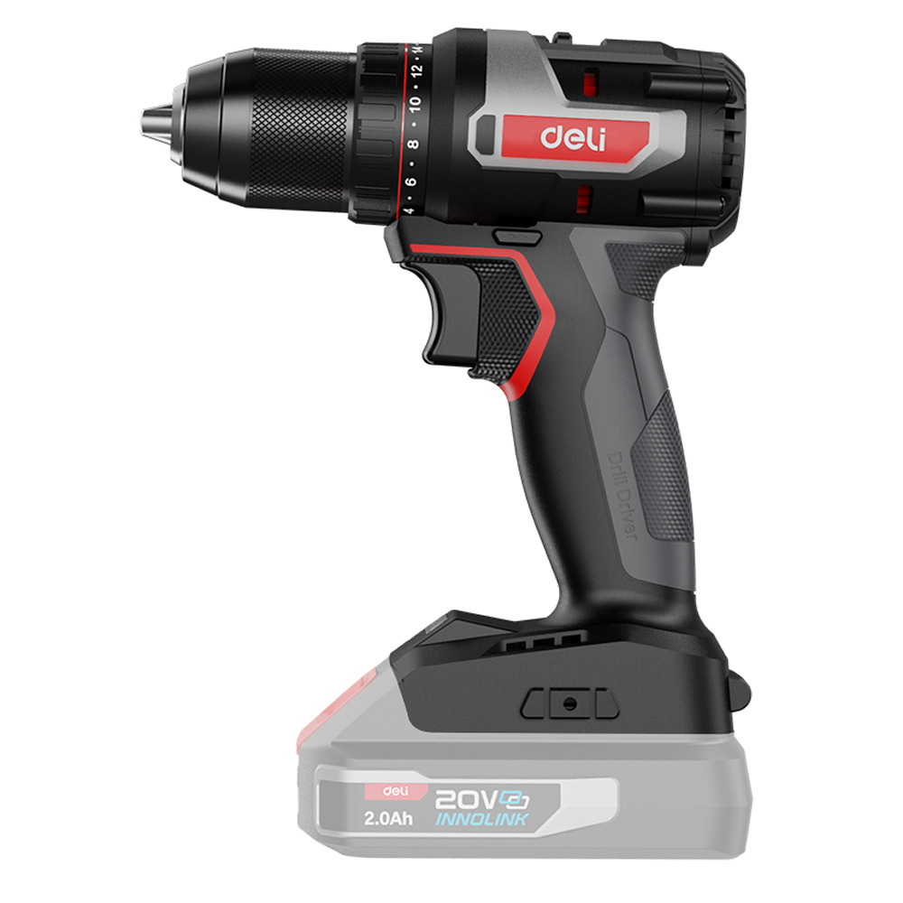 Аккумуляторная дрель-шуруповерт Deli RS EDE-DZ20-1, 20 В, 50 Нм, без АКБ и З/У, коробка - 2