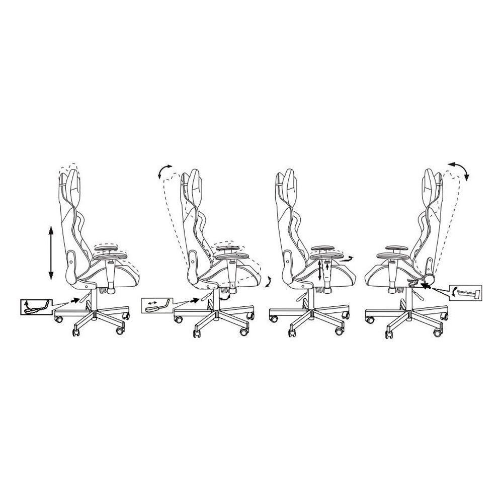 Кресло игровое Бюрократ VIKING "KNIGHT FABRIC", ткань, металл, черный - 17