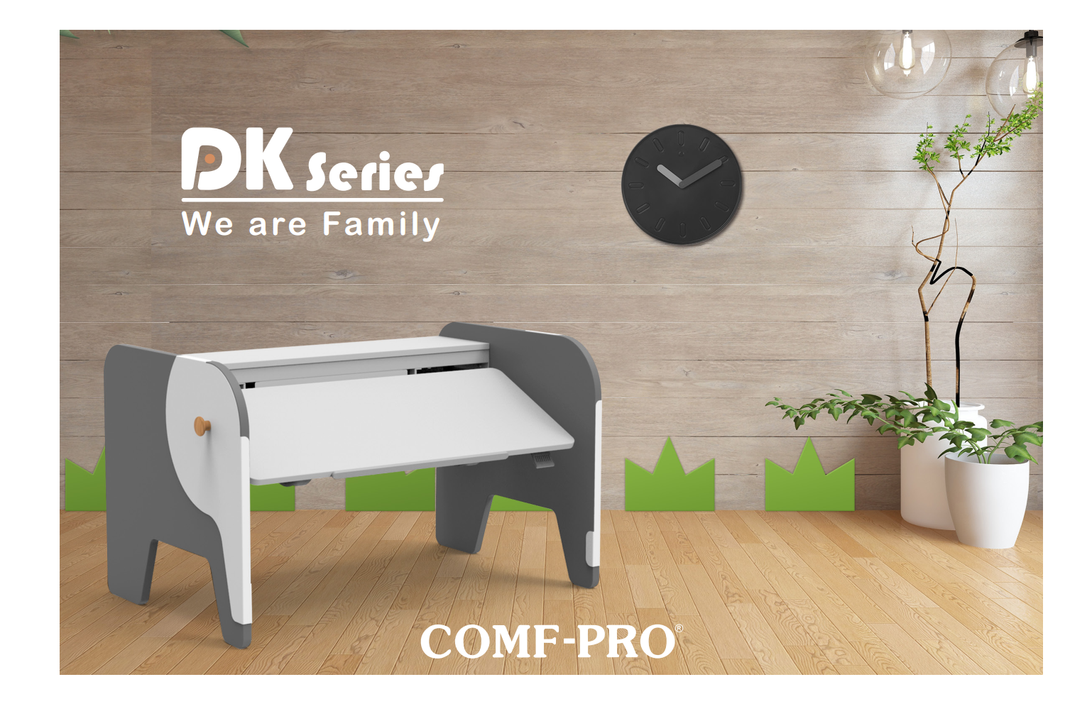 Стол Comf-Pro Elephant Desk UR-3, 1155х700х(340-815) мм, белый, серый - 14