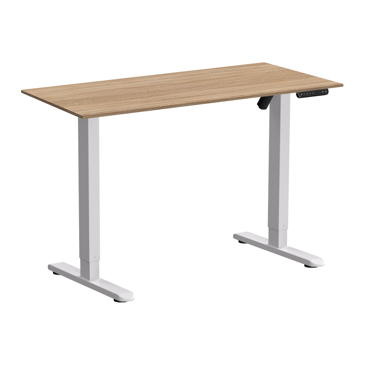 Стол с электроприводом WellDesk Basic 1300x675х18 белый/дуб бардолино натуральный (9191460+9072452)
