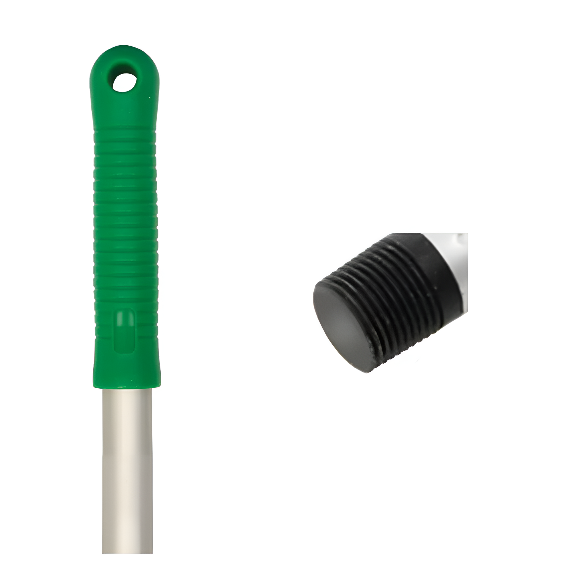 Ручка для МОПа алюминиевая с резьбой, 140см, d=23мм, зеленый