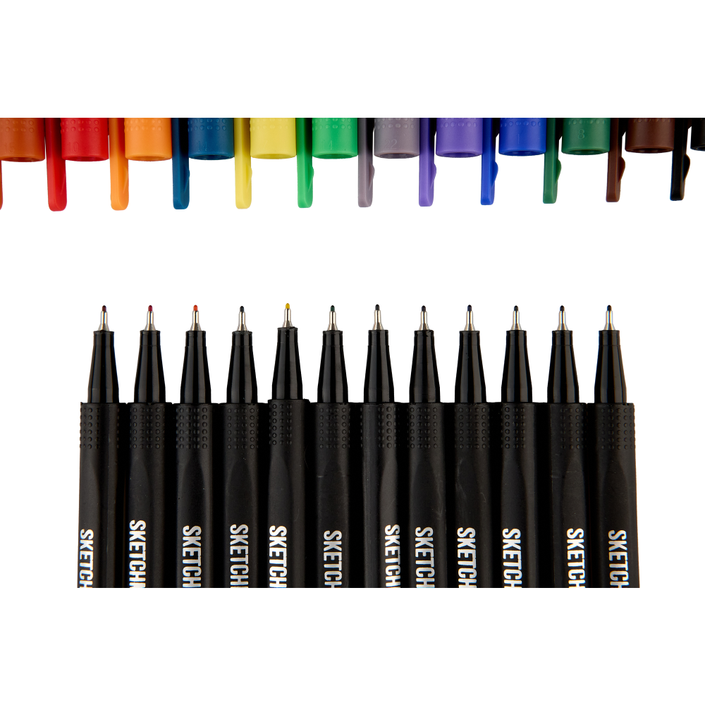 Ручка капиллярная "Sketchmarker Artist fine pen Main", 12 шт - 2