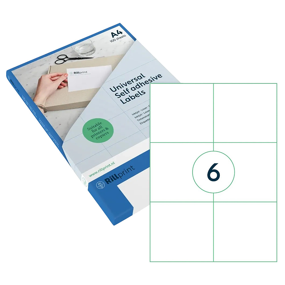 Самоклеящиеся этикетки универсальные "Rillprint new", 105х99