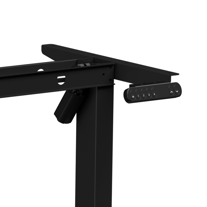Стол с электроприводом WellDesk Basic 1300x675х18 черный/акация лэйкленд (9191456+9072453) - 3
