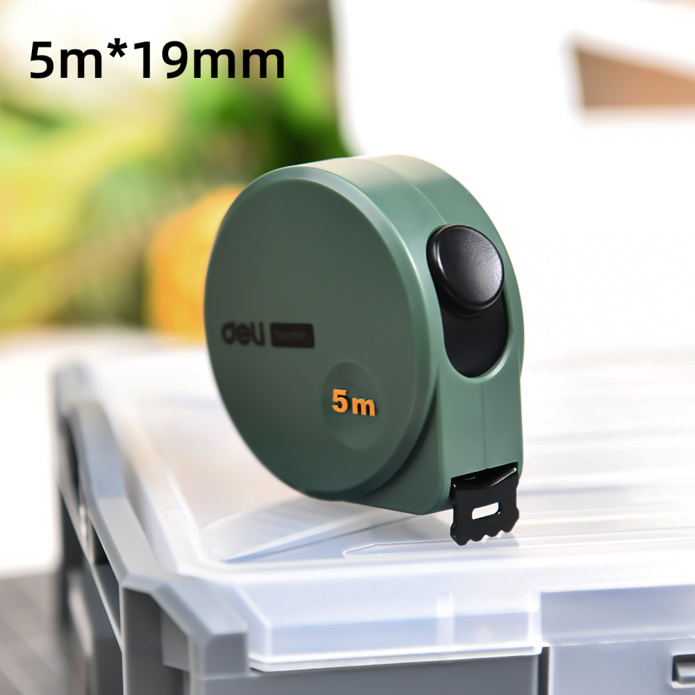 Рулетка Deli HS EHT8519L, 5 м х 19 мм, Soft Touch, зеленый - 2