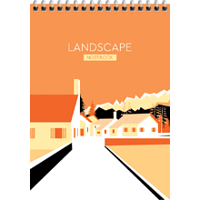 Блокнот "Landscape", А5, 80 листов, клетка, ассорти 