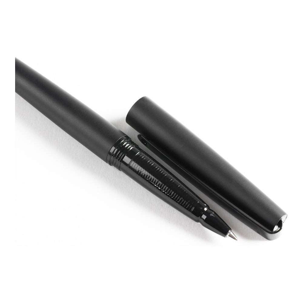 Набор Uma "Eternity M": ручка шариковая автоматическая и роллер, черный, серебристый - 3