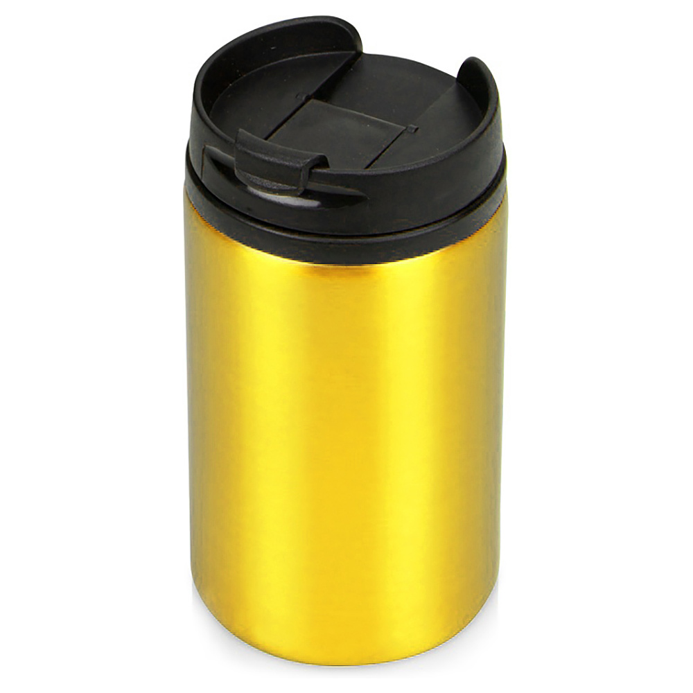Кружка термическая "Jar", металл, пластик, 250 мл, желтый, черный