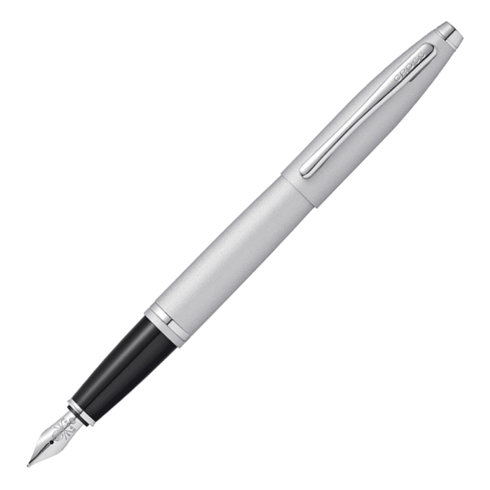 Ручка перьевая Cross "Calais Satin Chrome", M, серебристый, патрон черный