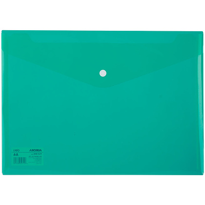 Папка-конверт на кнопке "Deli", A4, зеленый