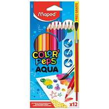 Цветные карандаши "Aqua" + кисточка