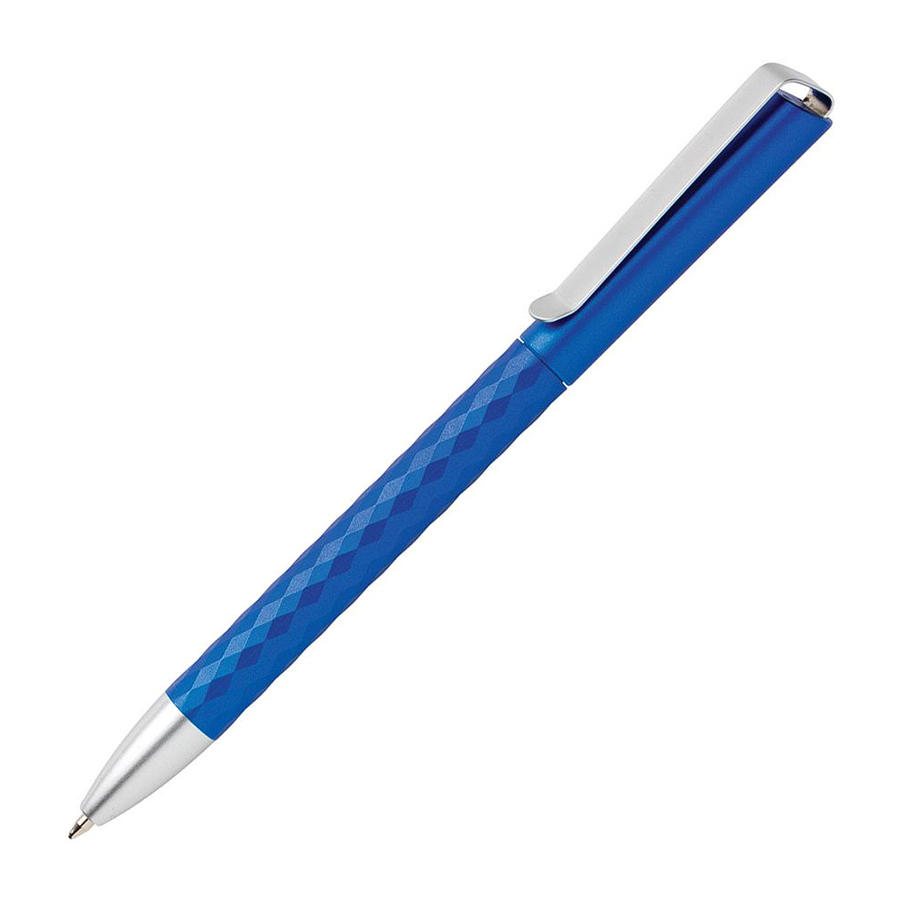 Ручка шариковая автоматическая Xindao "X3.1", 1.0 мм, синий, серебристый, стерж. синий