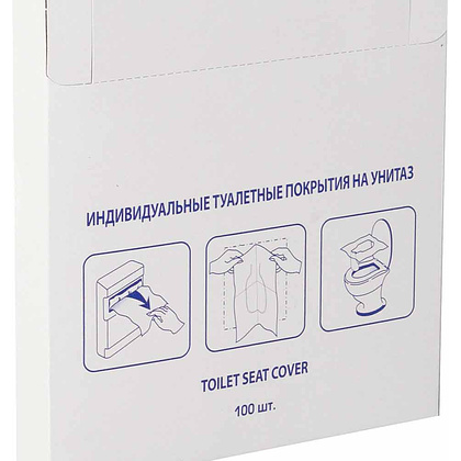 Покрытия бумажные индивидуальные на унитаз, 100 шт/упак - 4